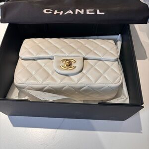 Chanel Ivory Quilted Shoulder Bag
